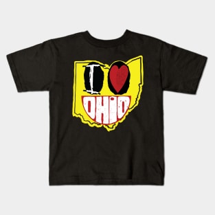 I Love Ohio Smiling Happy Face Kids T-Shirt